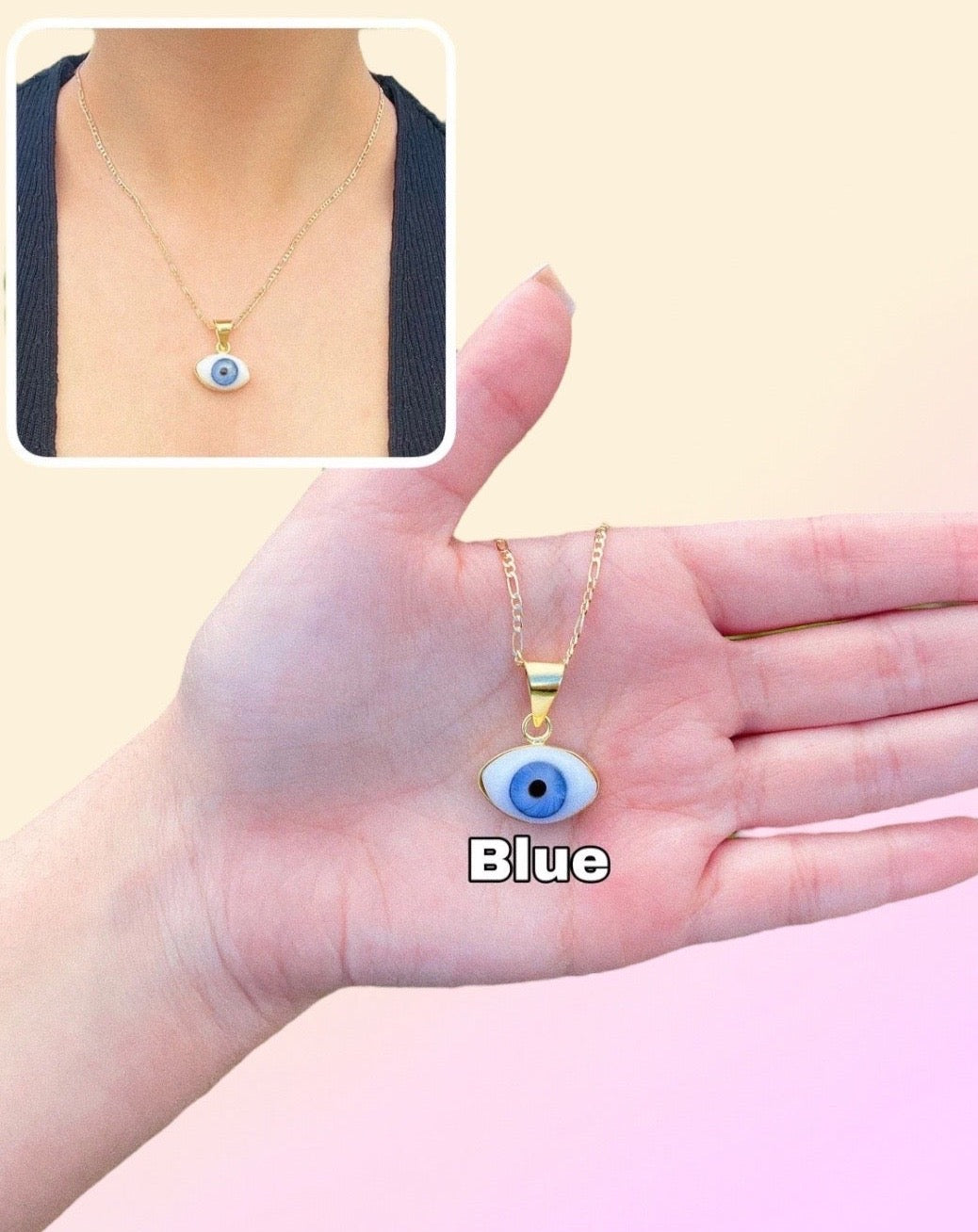 Collares De Ojo De Cristal Medium